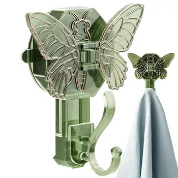 Вешалка для душа Креативная бабочка Сверхмощные Вакуумные крючки Органайзер для полотенец Многоцелевые гладкие настенные вешалки на присоске