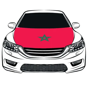 Национальный флаг Королевства Марокко, крышка капота автомобиля, 3,3x5ft/5x7ft, 100% полиэстер, баннер на капоте автомобиля