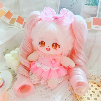 20 см Милая Розовая кукольная одежда принцессы, аксессуары для костюма куклы Kawaii Idol, Розовая сетчатая юбка, комбинезон для девочек, мягкие плюшевые игрушки, подарки