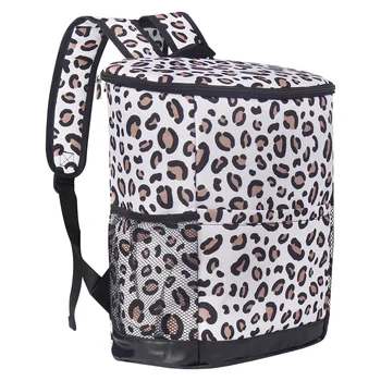 Рюкзак с леопардовым принтом Большой емкости, портативные сумки-холодильники для продуктов, Термосохраняющая Теплоизоляция, Дорожная сумка для пикника на открытом воздухе