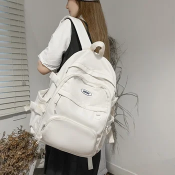 Модный Женский рюкзак EnoPella, Нейлоновый студенческий мужской Черный школьный рюкзак для девочек Mochila, Милый рюкзак для подростков