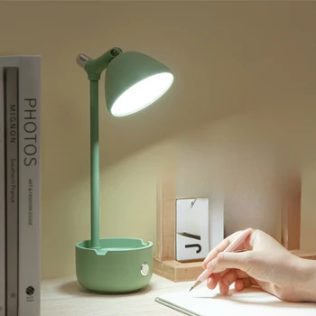 Креативная защита глаз, Настольная лампа для чтения в студенческом общежитии, зарядка через USB, Простая и интеллектуальная Сенсорная Обучающая Настольная прикроватная лампа