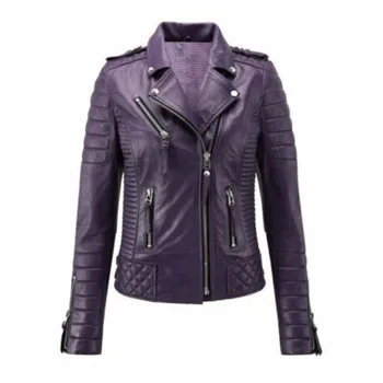 Женская кожаная куртка из натуральной кожи и овчины, приталенная мотоциклетная куртка, европейский и американский модный тренд