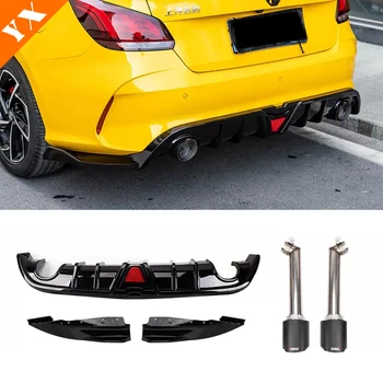 Для MG GT 2020-2024 Аксессуары Черная карбоновая отделка Автомобиля Задняя лопата для губ Защита заднего бампера От Ударов
