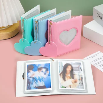 3-дюймовый однотонный держатель для фотокарточек Korea kpop binder Фотоальбом с 32 карманами альбом polaroid Idol Star Chasing instax Collect Book