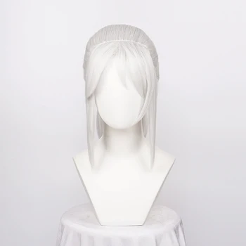 ccutoo парик из синтетических волос Game Valorant Jett Косплей Парик Серебристо-белый Косплей Парики Хэллоуин Термостойкие Женщины Хэллоуин