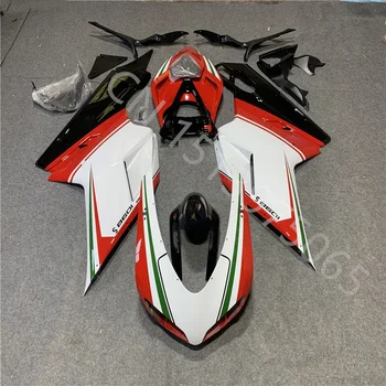 Изготовленные на заказ мотоциклетные обтекатели подходят для Ducati 848 1098 1198 07 - 12 Ducati 848 2007-2012 красный белый черный комплект для литья под давлением
