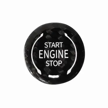 Черная Наклейка с кнопкой Запуска и остановки двигателя из настоящего Углеродного волокна с одной клавишей Для Chevrolet Trailblazer 2020 2021 2022