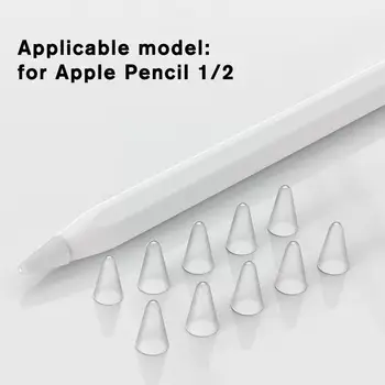 Для Apple Pencil 1/2 Чехол для сенсорного стилуса, силиконовый наконечник, рукав второго поколения, нескользящий бесшумный V5A8