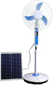 Солнечная вентиляторная система -Вентилятор на солнечной энергии (16 лопастей), светодиодная подсветка, солнечная панель мощностью 15 Вт, USB-порт, поставляется с преобразователем мощности