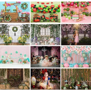 Mocsicka Детский торт, весенний фон для Дня Рождения, Цветочный декор, Девочка, бабочка, фоновый лес, мальчик, фотография Новорожденного