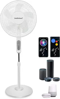 Wi-Fi Умные Вентиляторы, Осциллирующий вентилятор Alexa Google Siri, Дистанционное голосовое управление, Стоячий вентилятор, Осциллирующий вентилятор на пьедестале, Напольные вентиляторы для Be