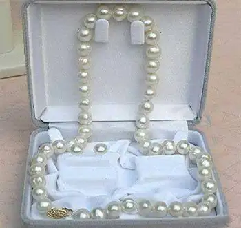 Новая природа, 8-9 мм, белое ожерелье с культивированным жемчугом Akoya, набор серег (без коробки)