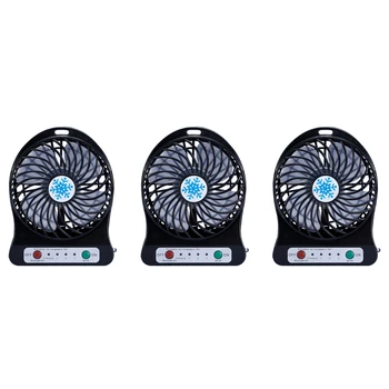 Новый 3X портативный перезаряжаемый мини-вентилятор, воздушный охладитель, мини-настольный вентилятор, USB-охлаждающие перезаряжаемые ручные вентиляторы, черный