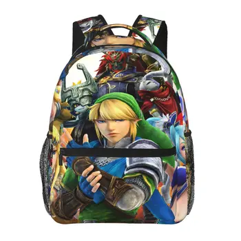Рюкзак Zelda для девочек и мальчиков, дорожный рюкзак, школьные сумки для подростков