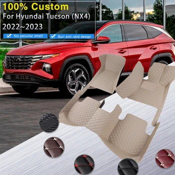 Автомобильные Коврики Для Hyundai Tucson NX4 2022 2023 Ковры Роскошный Кожаный Коврик Rugs Anti Dirty Pad Детали Интерьера Автомобильные Аксессуары