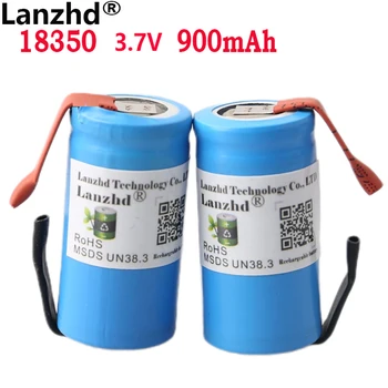 1-10 шт 18350 батарея DIY литиевая Li ion 900 мАч 10C аккумуляторные батареи 3,7 В силовые цилиндрические лампы для электроинструментов