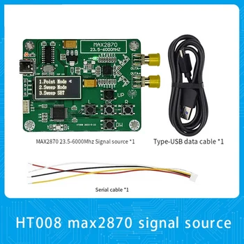 HT008 Источник сигнала MAX2870 STM32 23,5-6000 МГц Генератор сигналов Точка поддержки Источника сигнала/режим Прочный