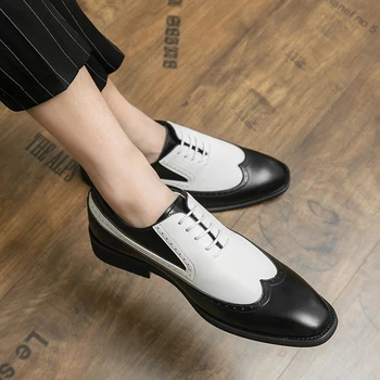 Весенние черные, белые кожаные туфли для мужчин, высококачественная дизайнерская обувь, свадебные модельные туфли, деловые офисные лоферы, мужская обувь mo-12