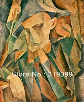 Репродукция картины маслом на холсте, склоняющийся арлекин-1909 Пабло Пикассо, музейное качество, быстрая бесплатная доставка, ручная работа