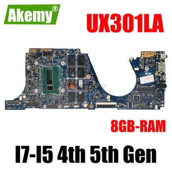 Материнская ПЛАТА UX301LA Для ноутбука ASUS UX301 UX301L UX301LAB Материнская плата I7-I5 4th 5th Gen 8GB-RAM Тестовая работа материнской платы 100%