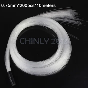 0,75 мм x 200 шт. x10 метров PMMA пластиковый оптоволоконный кабель