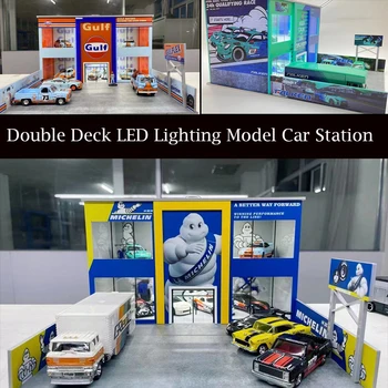 Сборка модели Diorama 1: 64 Гараж для автомобилей Со светодиодным освещением Двухэтажная автостоянка - выбор из 3 версий