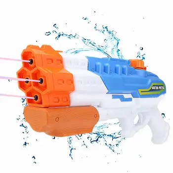 Водяной Пистолет Соакер 4 Насадки Бластер Водный Бой Бассейн Пляжные Игрушки
