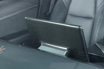Задняя крышка экрана для Tesla Model 3 Y с дисплеем центрального управления из настоящего углеродного волокна Модификация автомобиля Модельное украшение 2017-2023