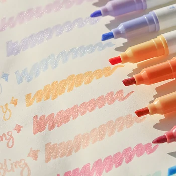 4 шт./компл. Цветной блестящий маркер, маркеры для рисования граффити, ручка, Школьные Канцелярские принадлежности