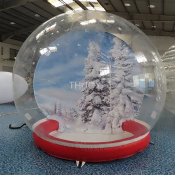 бесплатная доставка до двери, Открытый надувной Рождественский снежный шар, надувной купол диаметром 3 м 10 футов в виде человеческого Снежного шара