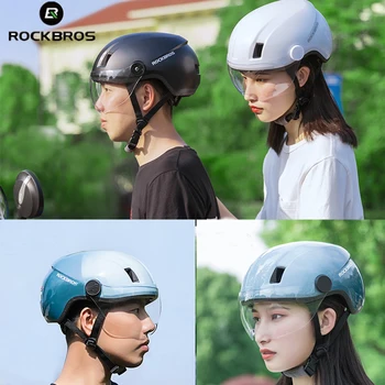 ROCKBROS Электрический Велосипедный Шлем Мужчины Женщины MTB Дорожный Велосипедный Шлем С Защитными Очками Motercycle Защитный Шлем Защита Велосипедного Шлема