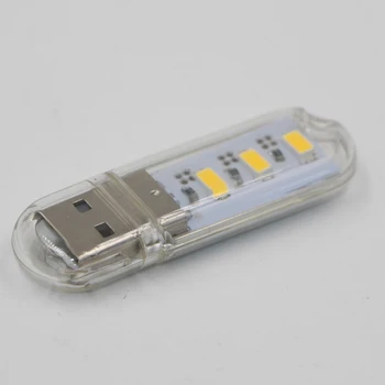 USB Светодиодные Книжные Светильники 3 Светодиода 8 светодиодов SMD 5630 5730 Светодиодная лампа 5 В Потребляемая Мощность Белый 5000-6500 К Теплый Белый 3000-3500 К USB Ночник