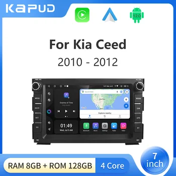 Kapud Android 12 Радио Автомобильный Мультимедийный Навигатор Плеер Для KIA CEED 2010 2011 2012 Venga 2010 2016 CarPlay Auto SWC GPS DSP