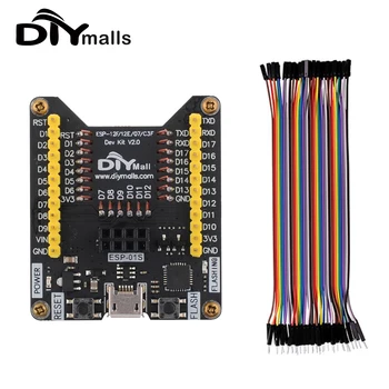 DIYmalls ESP8266 Плата для разработки Горящего приспособления с Микро USB-портом на борту ESP-01S ESP-07S 12F Программатор + Соединитель между мужчинами и женщинами