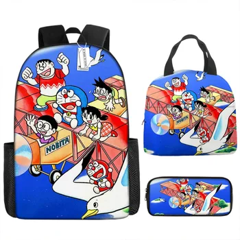 Школьная сумка Аниме Doraemon, Рюкзак, Сумка Через плечо, Термоизоляционная сумка для Ланча Tinker Bell, Ученики начальной и средней школы