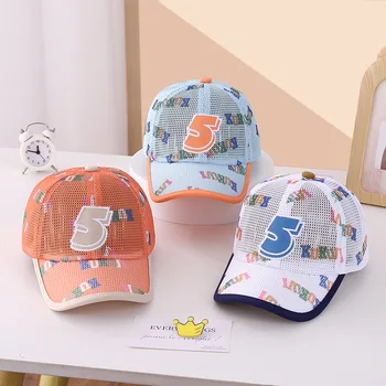 Модная бейсболка с полной сеткой подходящего цвета для мальчиков и девочек, летние детские дышащие солнцезащитные детские повседневные шляпы Gorra