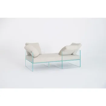 Изготовленный на заказ акриловый дизайнерский минималистичный диван-будка из ткани на заказ скандинавский современный простой шезлонг для виллы на открытом воздухе
