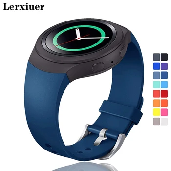 Спортивный ремешок Lerxiuer Для Samsung Galaxy Gear S2 band R720 R730 Smart Watch Band Силиконовый браслет на запястье correa ремешок для часов ремень