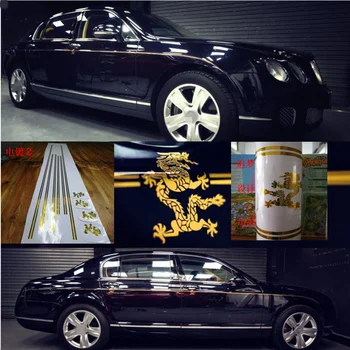 Автомобильные наклейки для Bentley, сдирающие кожу с кузова автомобиля, наклейки с рисунком дракона, Фантомные персонализированные наклейки на заказ