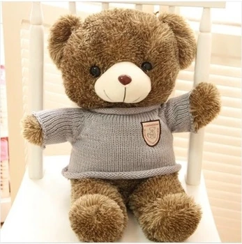 мягкое животное прекрасный плюшевый мишка 60 см свитер медведь плюшевая игрушка мягкая кукла подушка w3369
