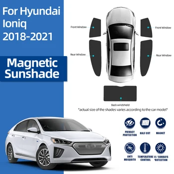 Для Hyundai IONIQ 2016-2022 Магнитный автомобильный солнцезащитный козырек Козырек передней рамы лобового стекла Шторка заднего бокового детского окна Солнцезащитный козырек щит