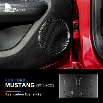 Наклейки AIRSPEED для аксессуаров Ford Mustang 2015-2022 Наклейка из настоящего углеродного волокна Внутренняя отделка автомобиля Рамка Динамика
