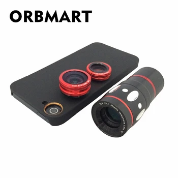 ORBMART 4 в 1 Рыбий Глаз Широкоугольный Макро 10-кратный Зум Телескоп Объектив Камеры С Задней крышкой Для Samsung Galaxy Note 3 N9000 N9005