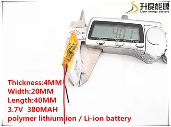 10шт [SD] 3,7 В, 380 мАч, [402040] Полимерный литий-ионный аккумулятор для игрушек, POWER BANK, GPS, mp3, mp4, сотового телефона, динамика