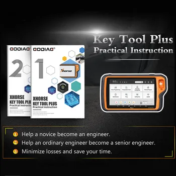 Xhorse VVDI Key Tool Plus Pad Полная конфигурация Практическая инструкция 1 и 2 Две Книги для слесаря, инженера по техническому обслуживанию транспортных средств
