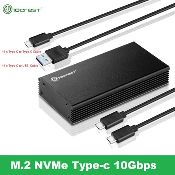Корпус мобильного жесткого диска IOCREST NVMe Type-c USB3.1, корпус жесткого диска JMS583 от USB3.1 до M.2, корпус твердотельного накопителя NVMe с M-ключом Pcie