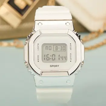 Наручные часы Отличные однотонные декоративные спортивные электронные цифровые часы для взрослых Цифровые часы