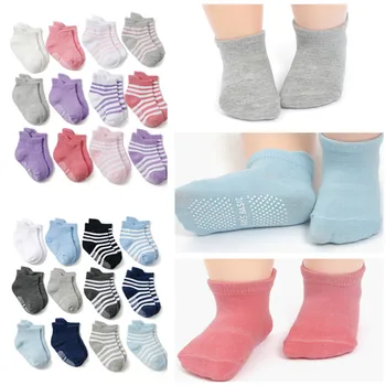 12 пар/лот, Детские Хлопчатобумажные Носки Для Мальчиков, Короткие Носки для Мальчиков, Нескользящие От 1 до 5 лет