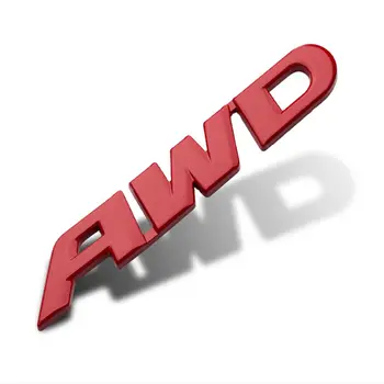Матовый красный значок с надписью AWD, Наклейка На дверь багажника Автомобиля, эмблема задней двери, Аксессуары
